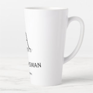 Persoonlijk monogram bruidsjonker getuige naam dat latte mok