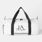 Persoonlijk monogram bruidsjonker getuige naam dat plunjezak (Achterkant)