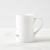 Persoonlijk monogram bruidsjonker getuige naam dat porselein kop (Rechts)