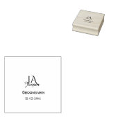 Persoonlijk monogram bruidsjonker getuige naam dat rubberstempel (Gestempeld)