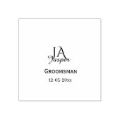 Persoonlijk monogram bruidsjonker getuige naam dat rubberstempel (Afrduk)