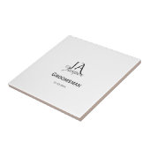 Persoonlijk monogram bruidsjonker getuige naam dat tegeltje (Zijkant)