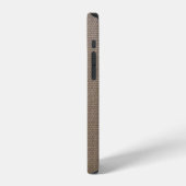 Persoonlijk monogram burlap iPhone 12 hoesje (Linkerkant)
