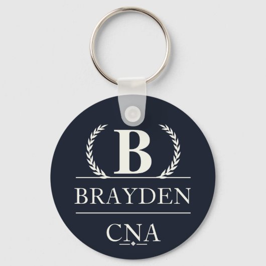 Persoonlijk monogram CNA-cadeau Sleutelhanger (Voorkant)