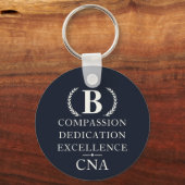 Persoonlijk monogram CNA-cadeau Sleutelhanger (Achterkant)