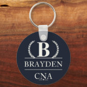 Persoonlijk monogram CNA-cadeau Sleutelhanger (Voorkant)