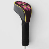 Persoonlijk monogram eerste letter naam lelie kuns golfheadcover (Schuin)