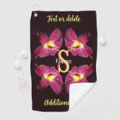 Persoonlijk monogram eerste letter naam Lily kunst Golfhanddoek (Insitu)