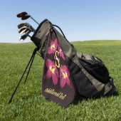 Persoonlijk monogram eerste letter naam Lily kunst Golfhanddoek (Groen)