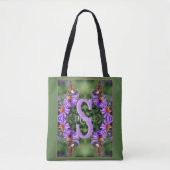 Persoonlijk monogram eerste letter naam vlinder ku tote bag (Voorkant)