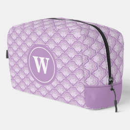 Persoonlijk monogram Elegante bloemen in paars Toilettasje