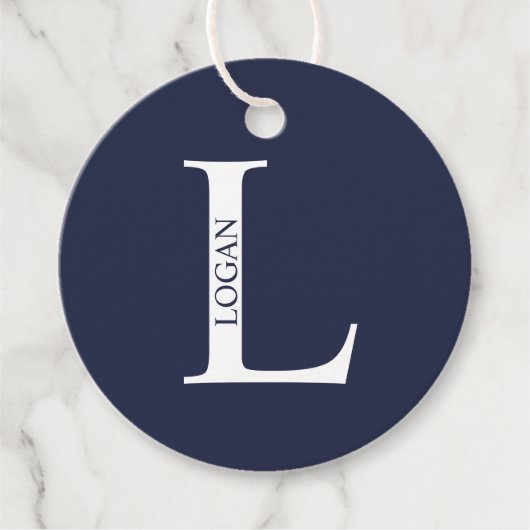 Persoonlijk monogram en naam bedankjes labels (Voorkant)