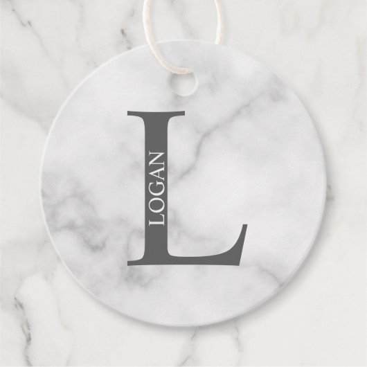 Persoonlijk Monogram en Naam Bedankjes Labels (Voorkant)