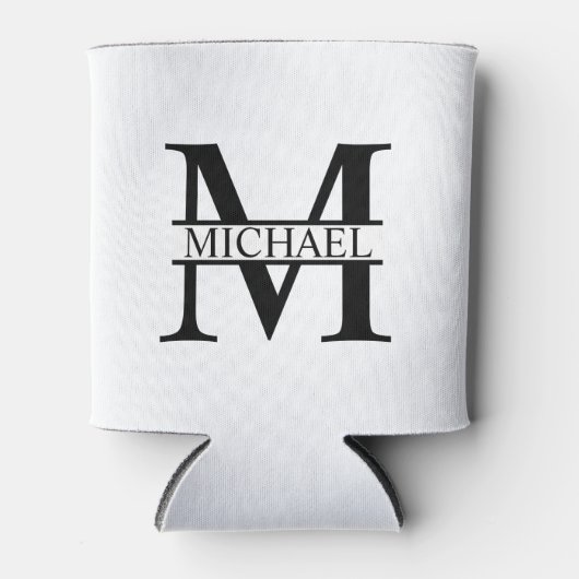 Persoonlijk monogram en naam blikjeskoeler (Voorkant)
