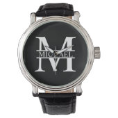 Persoonlijk monogram en naam horloge (Voorkant)
