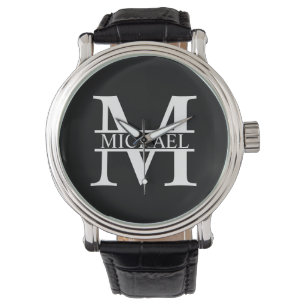 Persoonlijk monogram en naam horloge