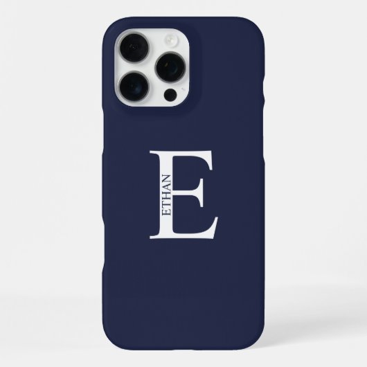 Persoonlijk monogram en naam iPhone hoesje (Achterkant)