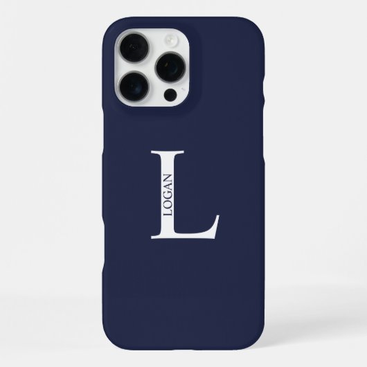 Persoonlijk monogram en naam iPhone hoesje (Achterkant)