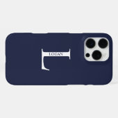 Persoonlijk monogram en naam iPhone hoesje (Achterkant horizontaal)