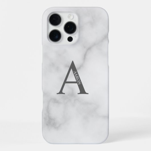Persoonlijk monogram en naam iPhone hoesje (Achterkant)
