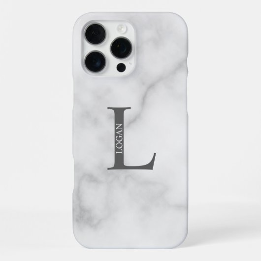 Persoonlijk monogram en naam iPhone hoesje (Achterkant)