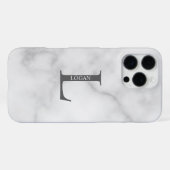Persoonlijk monogram en naam iPhone hoesje (Achterkant horizontaal)