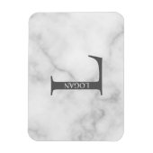 Persoonlijk monogram en naam magneet (Verticaal)