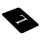 Persoonlijk monogram en naam magneet (Rechterzijde)