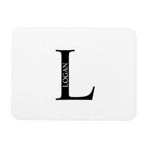 Persoonlijk monogram en naam magneet