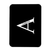 Persoonlijk monogram en naam magneet (Verticaal)