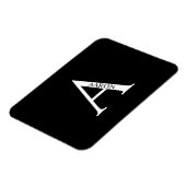 Persoonlijk monogram en naam magneet (Linkerzijde)