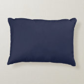 Persoonlijk Monogram en Naam Navy Blauwe Accent Kussen (Achterkant)