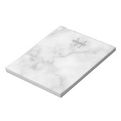 Persoonlijk monogram en naam notitieblok (Linkerzijde)