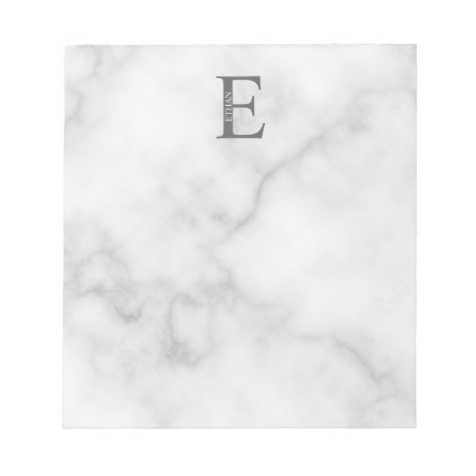 Persoonlijk monogram en naam notitieblok (Voorkant)