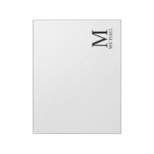 Persoonlijk monogram en naam notitieblok (Linkerzijde)