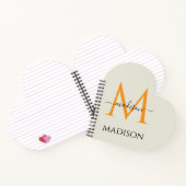 Persoonlijk monogram en naam notitieboek (Binnen)