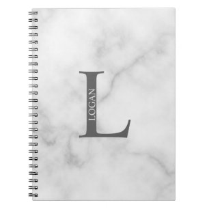 Persoonlijk monogram en naam notitieboek