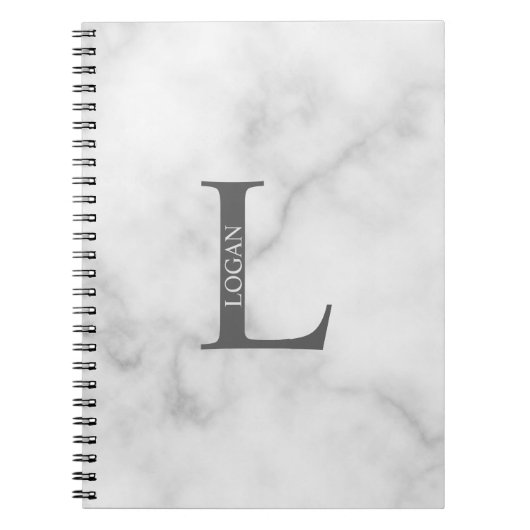 Persoonlijk monogram en naam notitieboek (Voorkant)