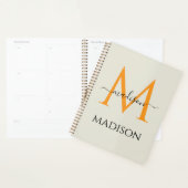 Persoonlijk monogram en naam planner (Display)