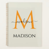 Persoonlijk monogram en naam planner (Voorkant)