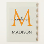 Persoonlijk monogram en naam planner (Achterkant)