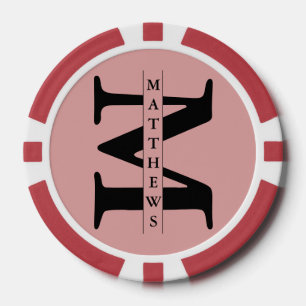 Persoonlijk Monogram en Naam Poker Chips