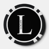 Persoonlijk monogram en naam poker chips (Achterkant)