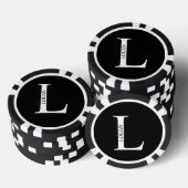 Persoonlijk monogram en naam poker chips (Opstapeling)