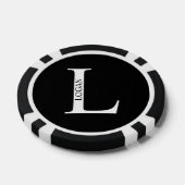 Persoonlijk monogram en naam poker chips (Enkel)