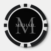 Persoonlijk Monogram en Naam Poker Chips (Voorkant)