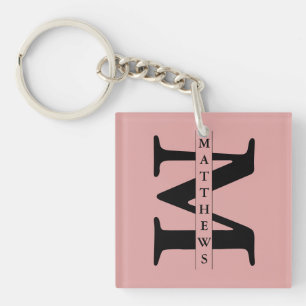 Persoonlijk Monogram en Naam Poker Sleutelhanger