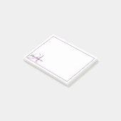 Persoonlijk monogram en naam post-it® notes (Schuin)