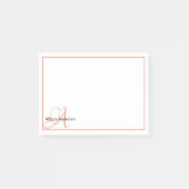 Persoonlijk monogram en naam post-it® notes (Voorkant)