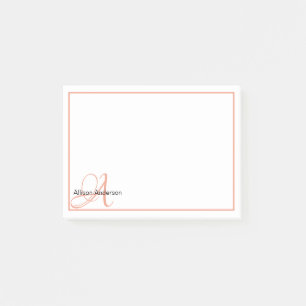 Persoonlijk monogram en naam post-it® notes